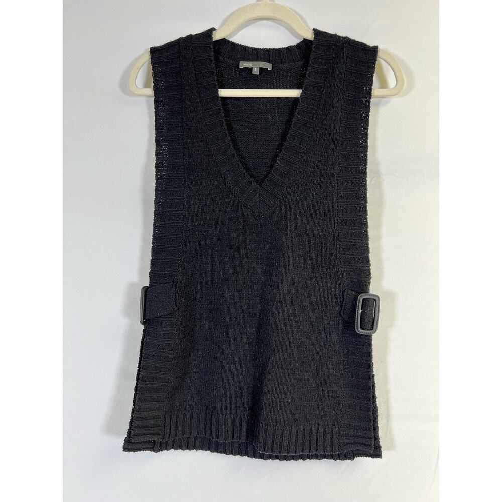 Vince VTG Y2K Womens‎ Cashmere Alpaca Sweater Vest Black Size S Wimsigoth